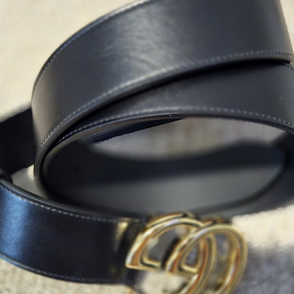 Gucci Black and Gold Belt - Picture 12 of 13
